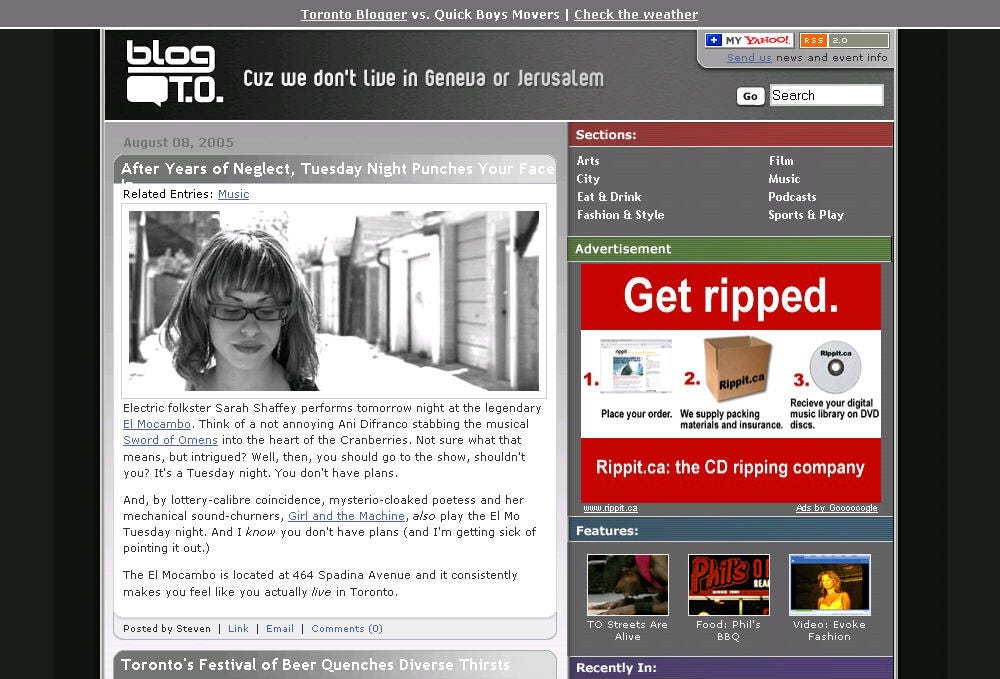 blogto first website