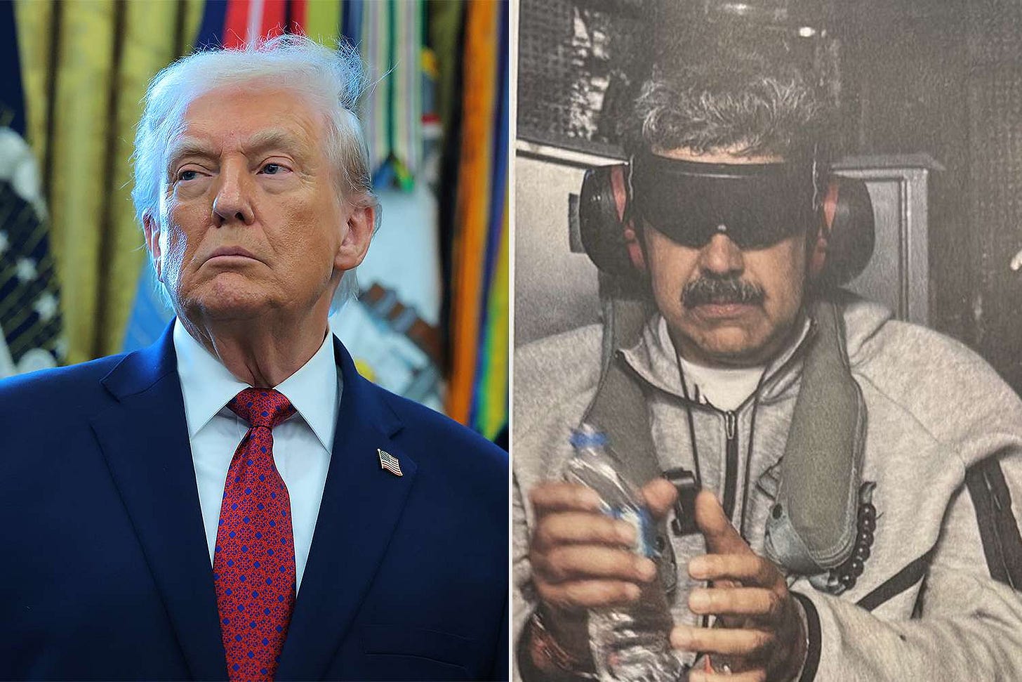 Trump Shares Photo of Venezuelan President Nicolás Maduro Blindfolded,  Handcuffed