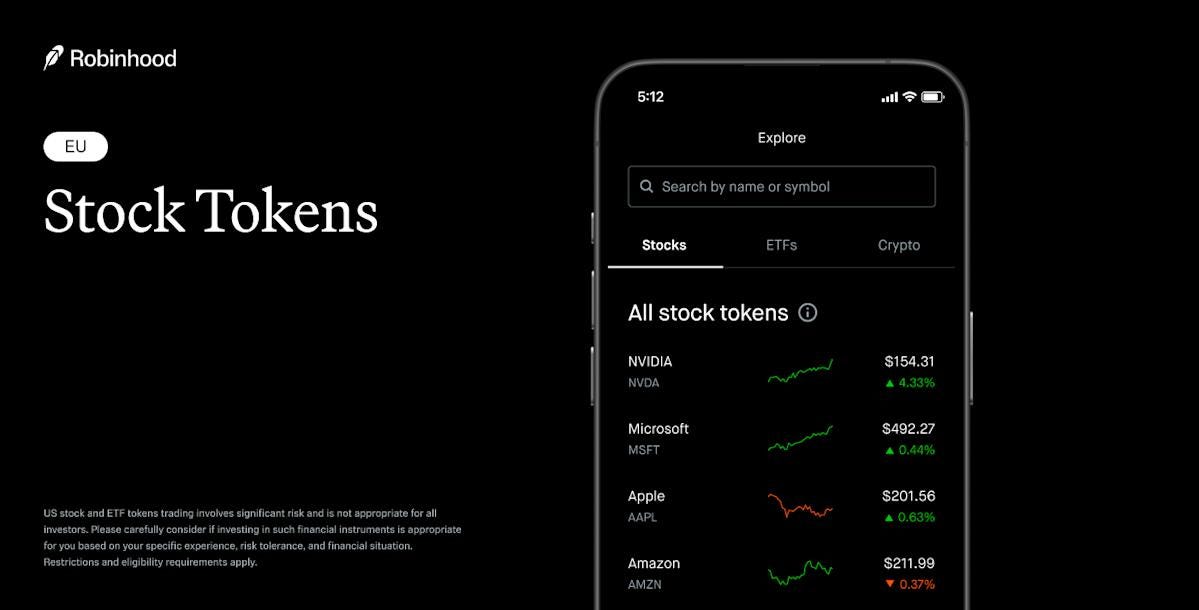 Robinhood reveals tokenized stock trading in the EU