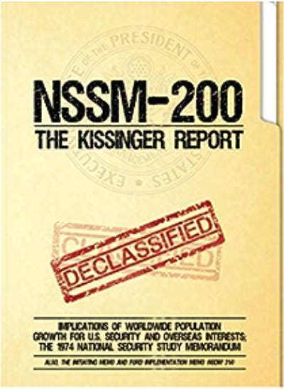 Population Control and Official USG Policy