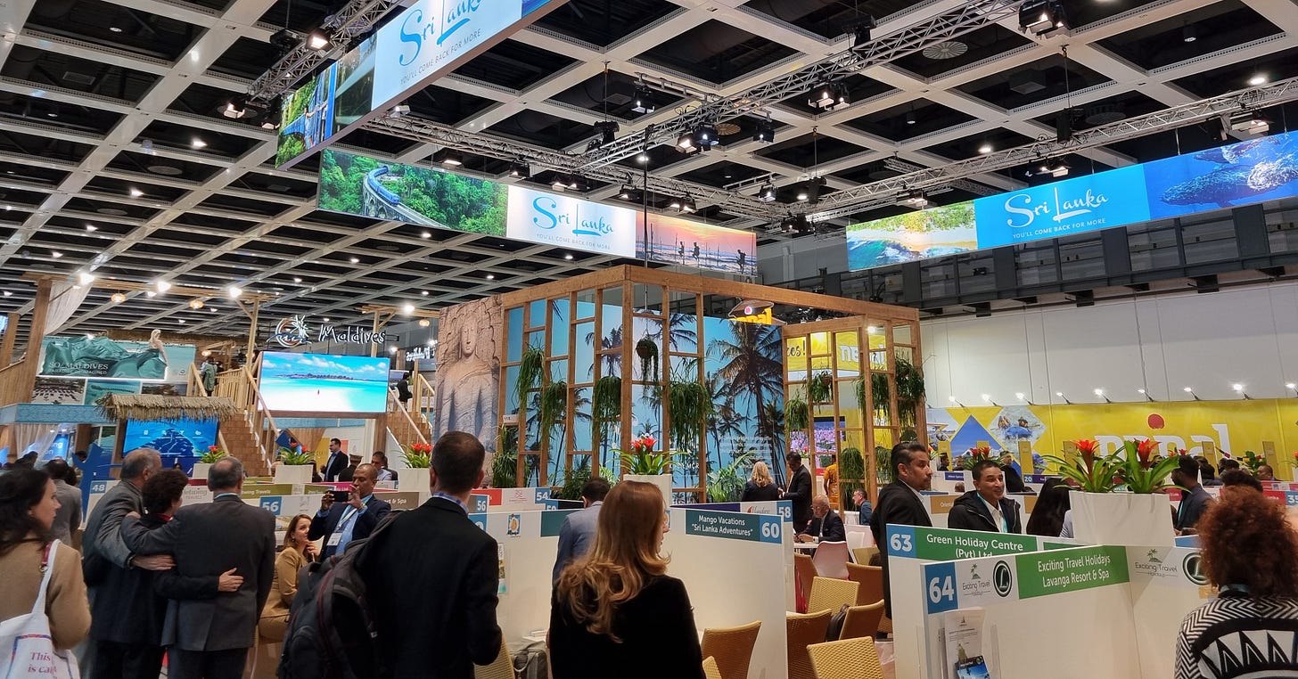 Booths at the ITB Berlin convention Booths at the ITB Berlin convention