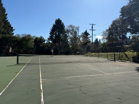 How the tennis courts looked before