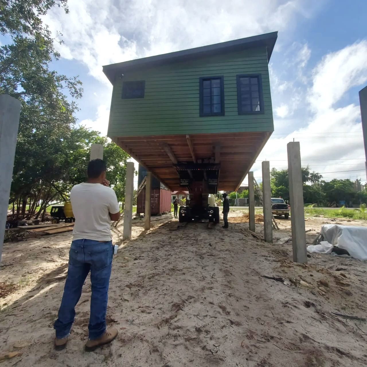 prefab Mennonite home build in Belize
