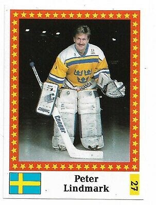 1991 Semic Hockey World Championship Finnish Marabou back #27 Peter Lindmark  | eBay