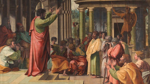 The Raphael Cartoons: Paul Preaching at Athens · V&A
