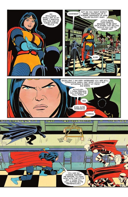 Batgirl and Big Barda's first meeting in Birds of Prey #1