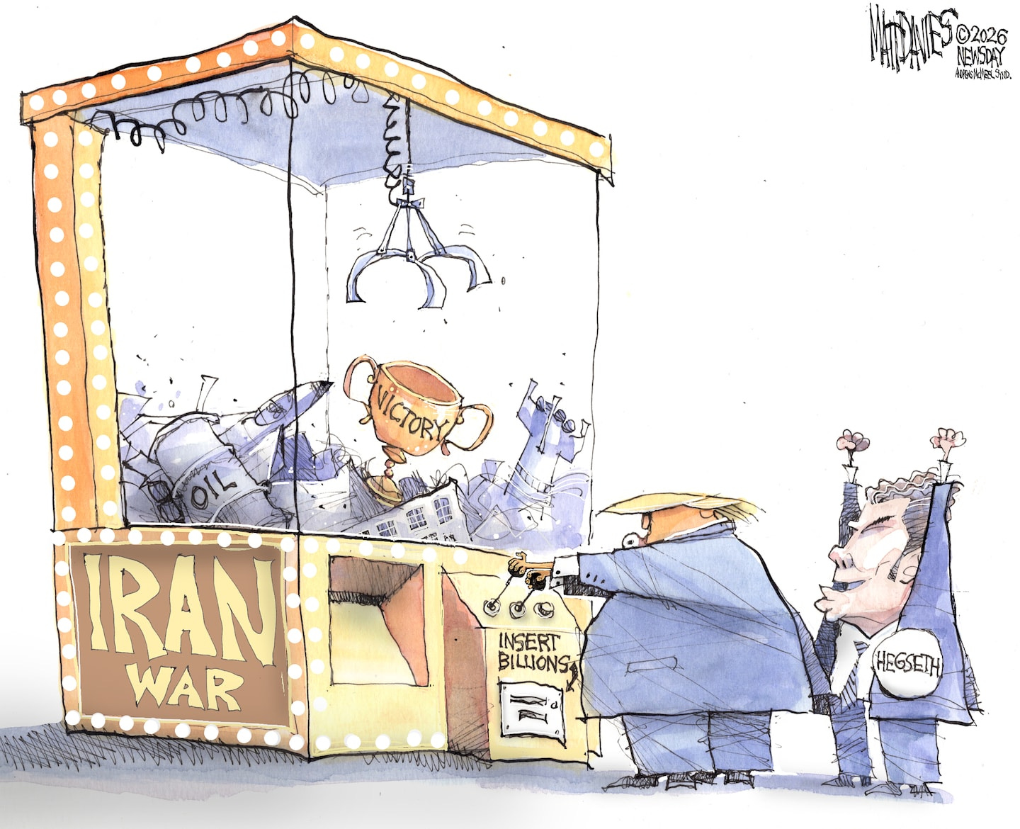 Opinion | Matt Davies cartoon on Donald Trump, Pete Hegseth and victory in  Iran - The Washington Post