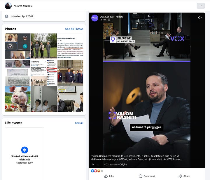 Nusret Mulaku's Facebook Posts