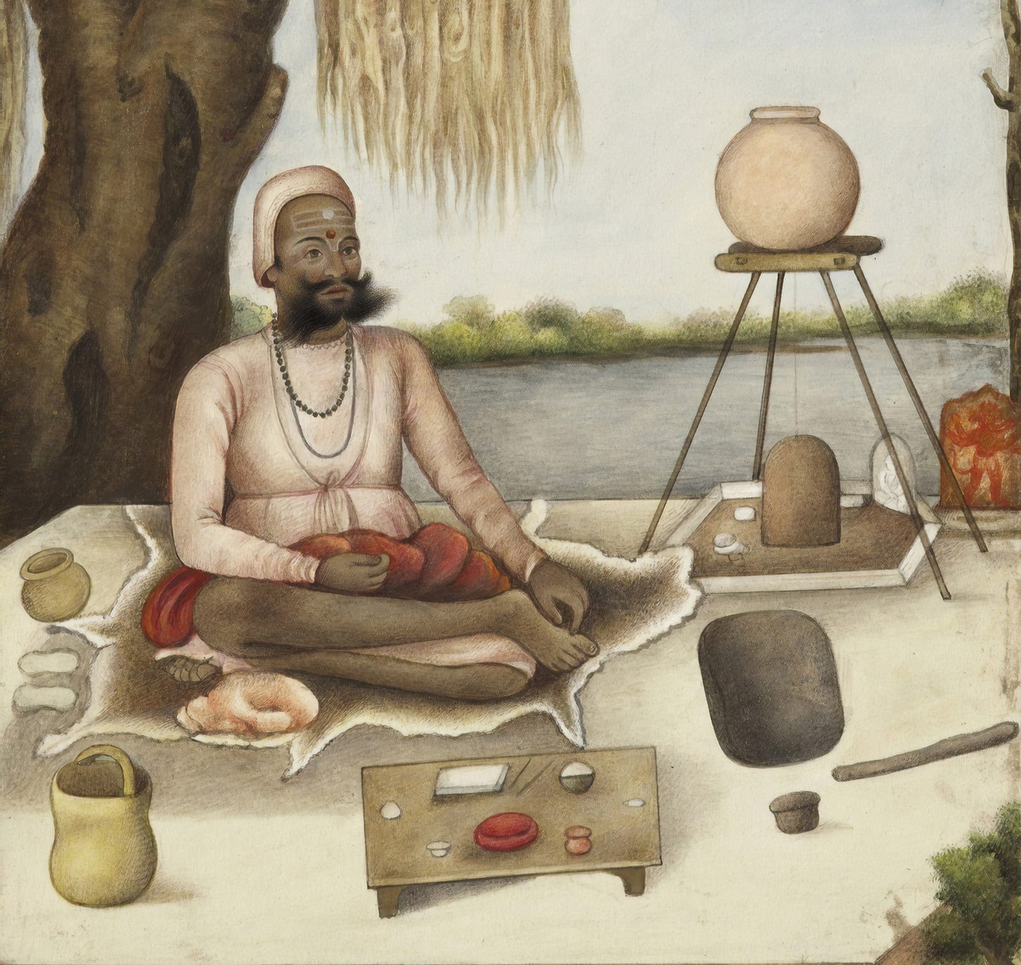 Tribes and Castes of India. 'Sannyasi’ a Saiva mendicant. Circa 1825 Tribes and Castes of India. 'Sannyasi’ a Saiva mendicant. Circa 1825