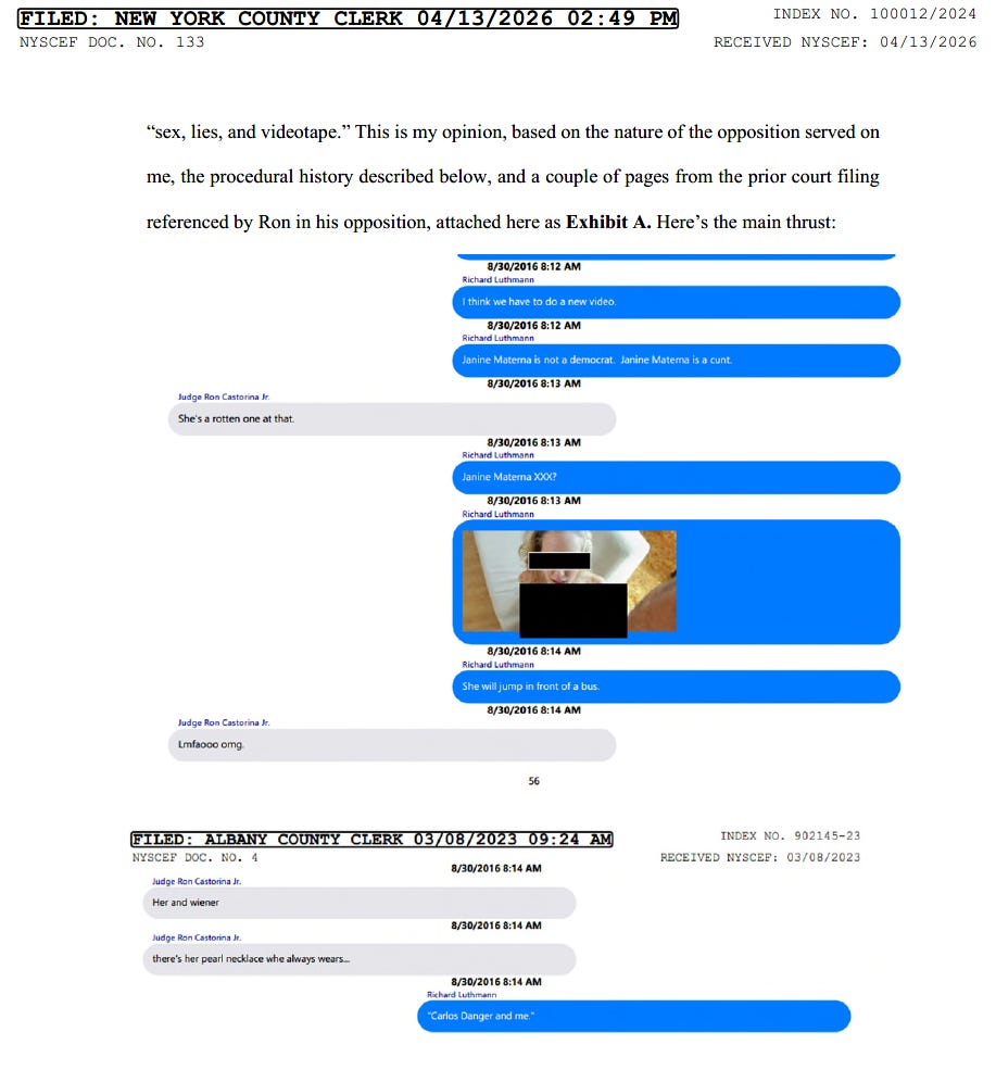 Judge Castorina Breaks Court Rules: Rogue Judge files unauthorized sur-reply, sparks scandal as Luthmann demands discovery.