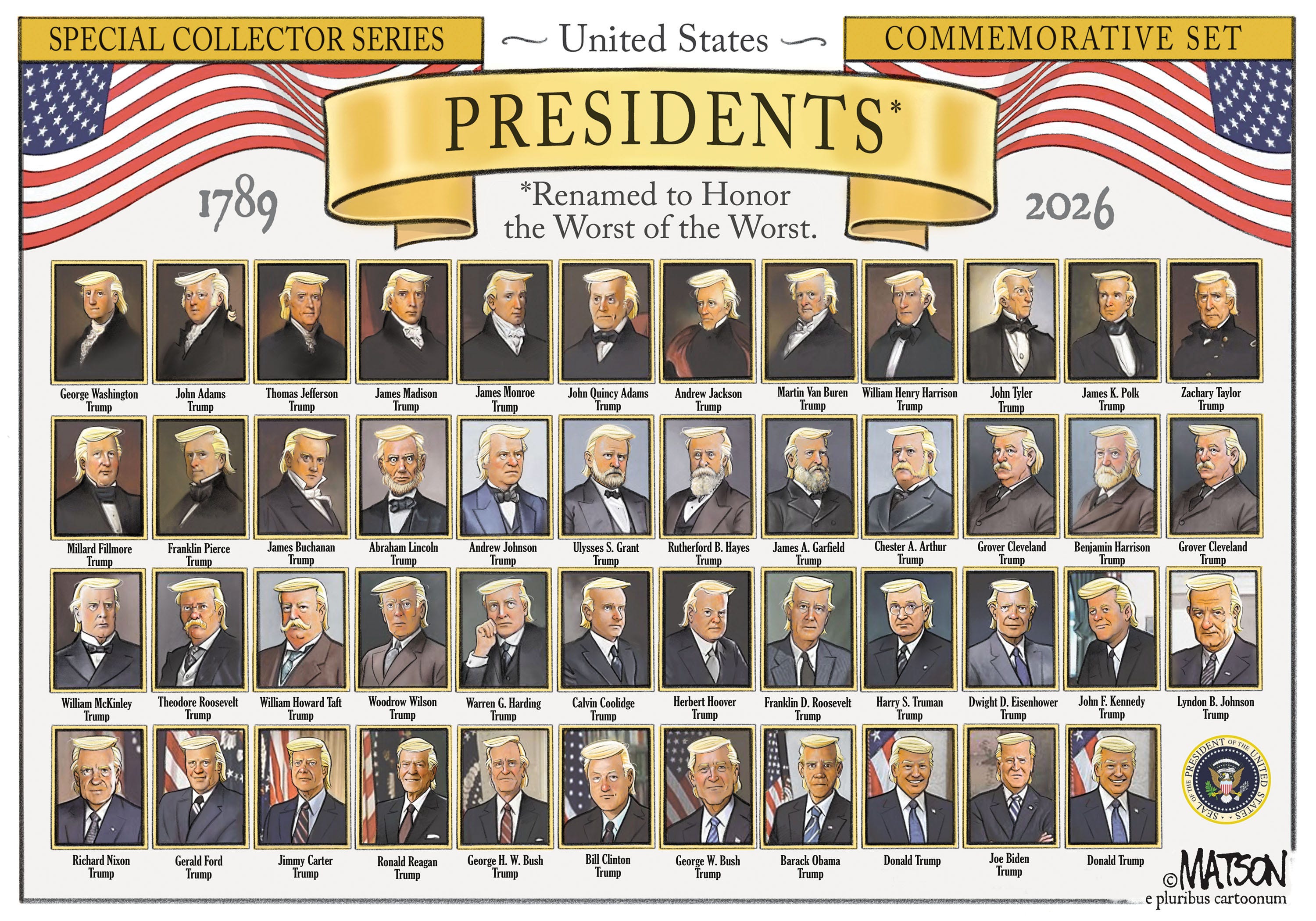 Special Collector Series: U.S. Presidents* - by RJ Matson