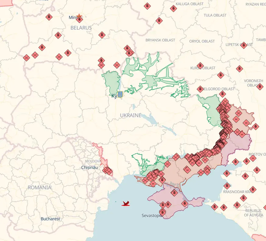 Map of the war.