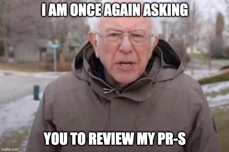 code review bernie - Imgflip