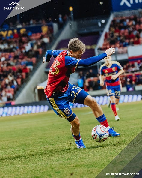 Real Salt Lake saw 5 RSL Academy alums feature in a 2-1 win over Seattle in the home opener, Saturday, Feb. 28, 2026 in Sandy, Utah. (Photos: Tyler Staten for Salt City Soccer)