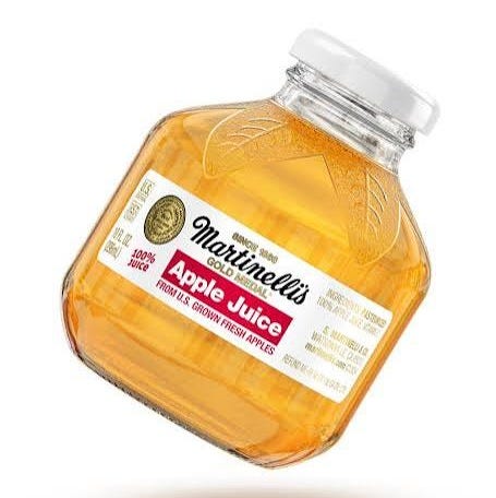 100% Apple Juice 10oz Glass Bottle With Label - S. Martinelli & Co