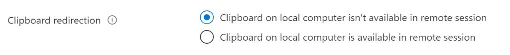 RDP properties Clipboard not available RDP properties Clipboard not available