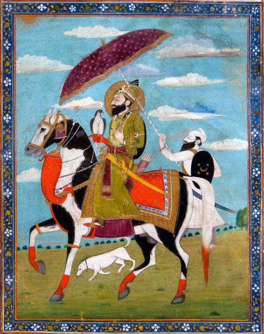 Guru Gobind Singh On Horseback - Punjab Plains mid-19th Century - Vintage  Indian Sikh Art Painting - Large Art Prints by Tallenge | Buy Posters,  Frames, Canvas & Digital Art Prints |