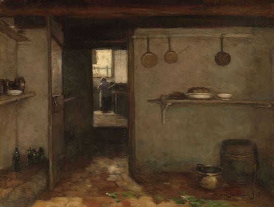 Cellar of the Artist’s Home in The Hague, Johan Hendrik Weissenbruch, 1888