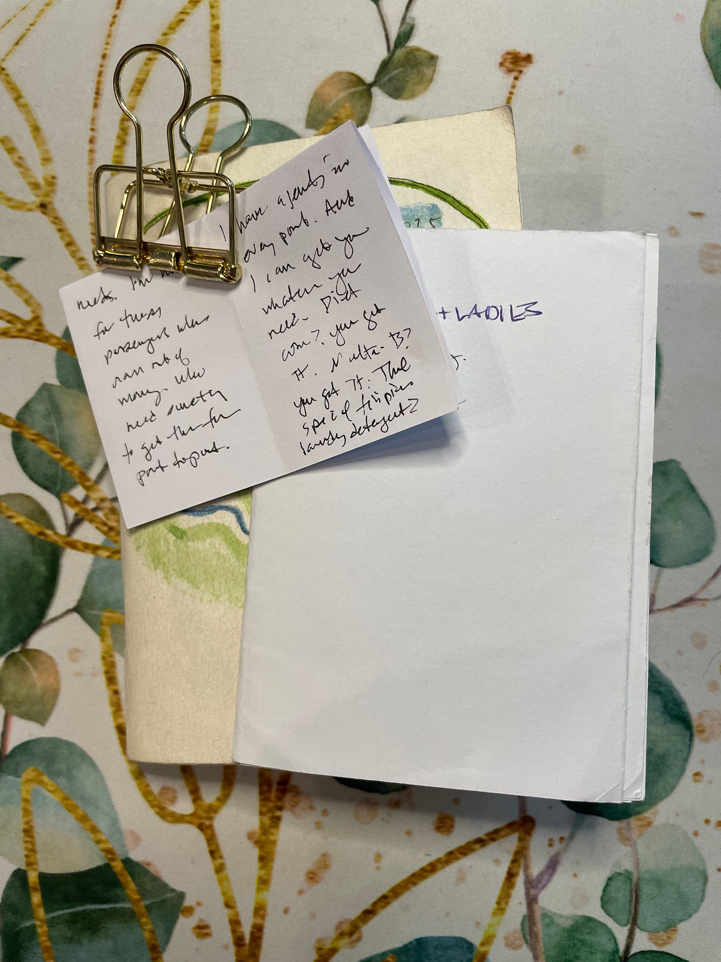 tiny zines for keeping track of new book ideas.