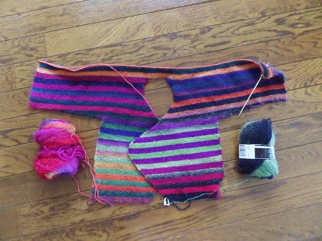 Cardigan in progress Cardigan in progress