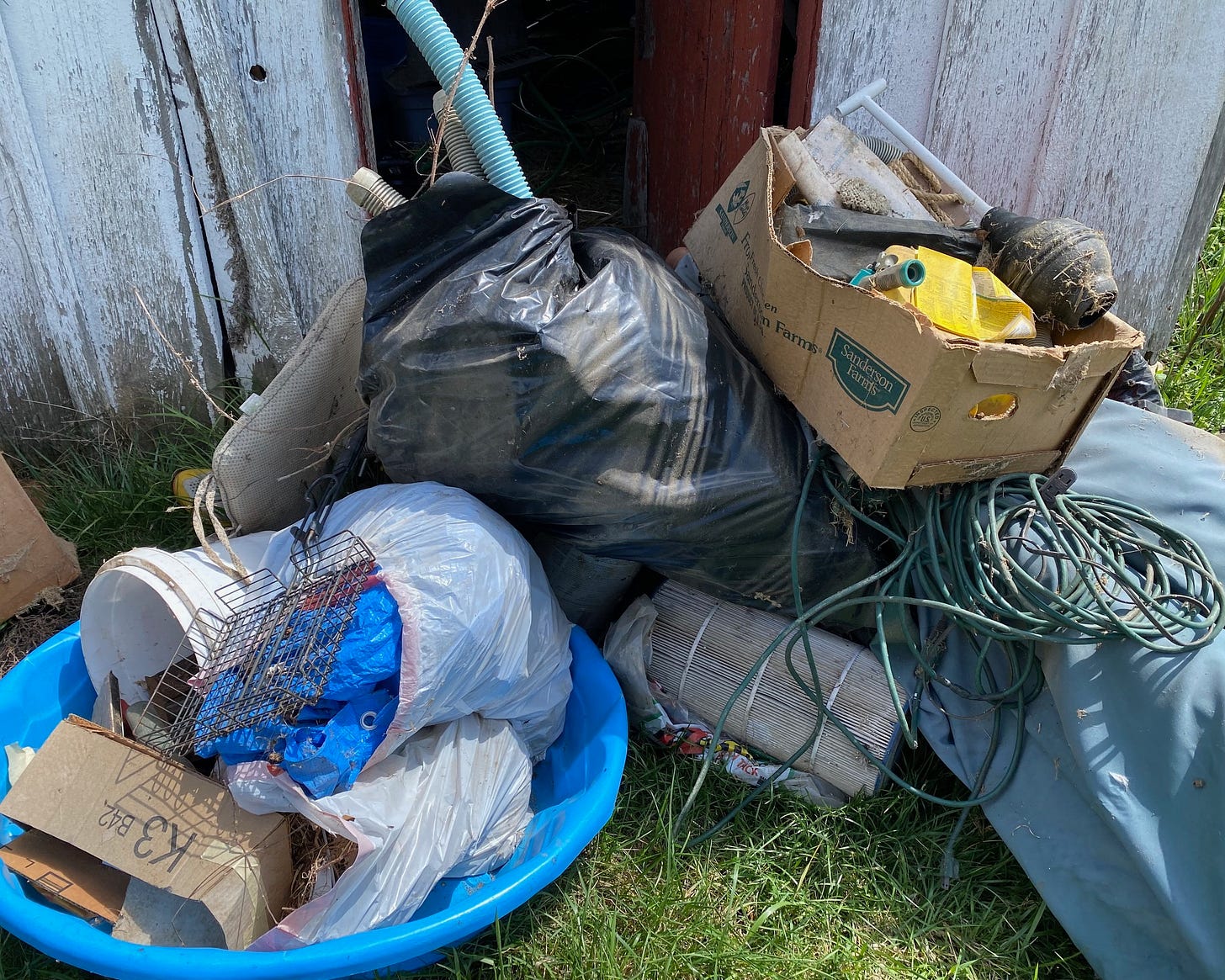 large pile of trash