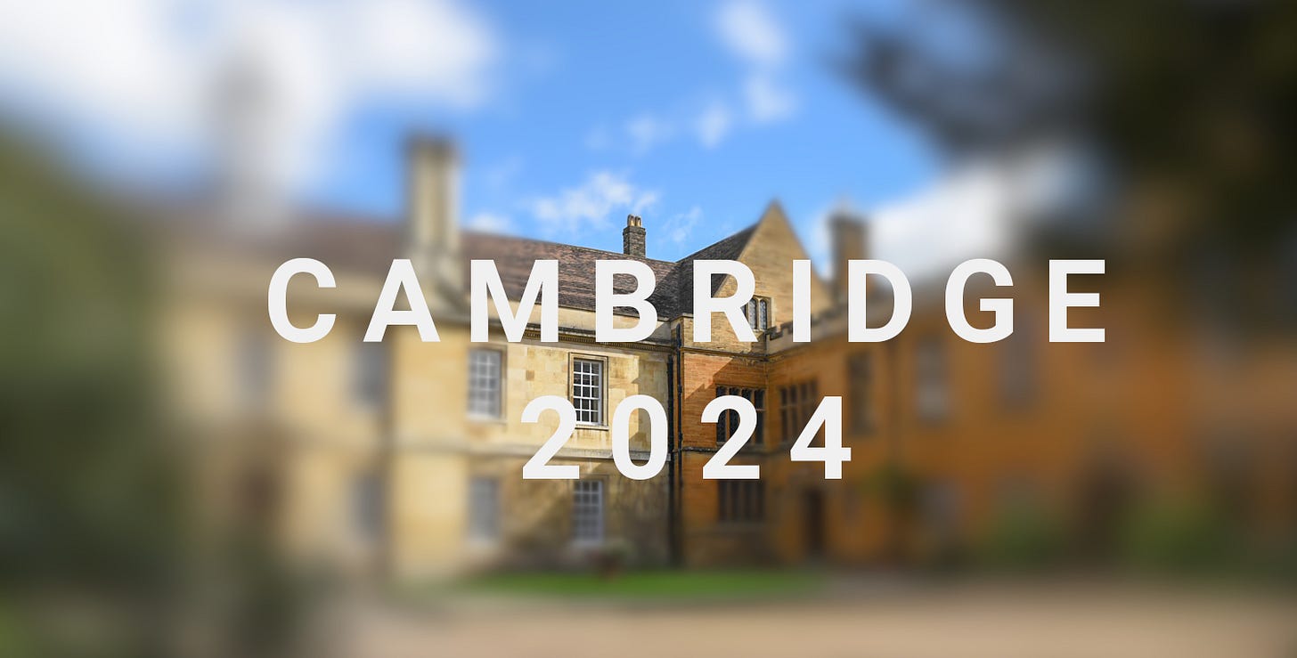 Iverson College 2024 in Cambridge Trinity Hall