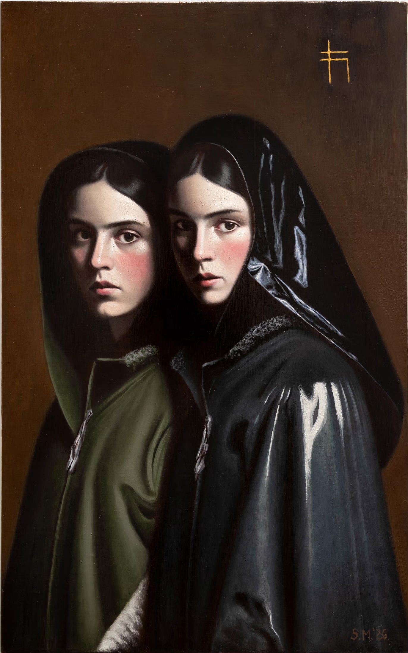 Sergio Miguel, Maria Sofia (2025), an oil painting of a figure rendered with classical detail and dramatic light.