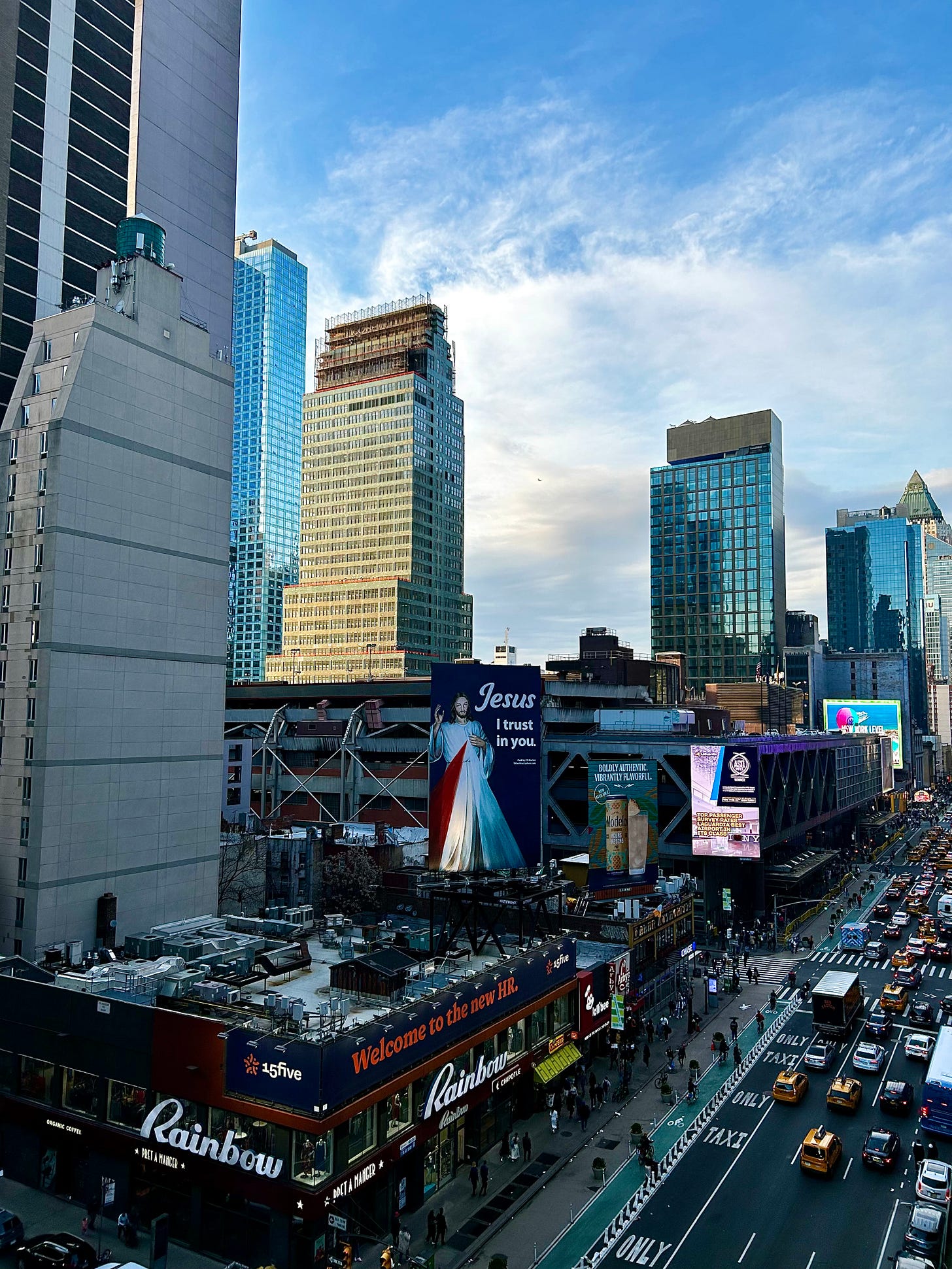 Billboards in Times Square New York City