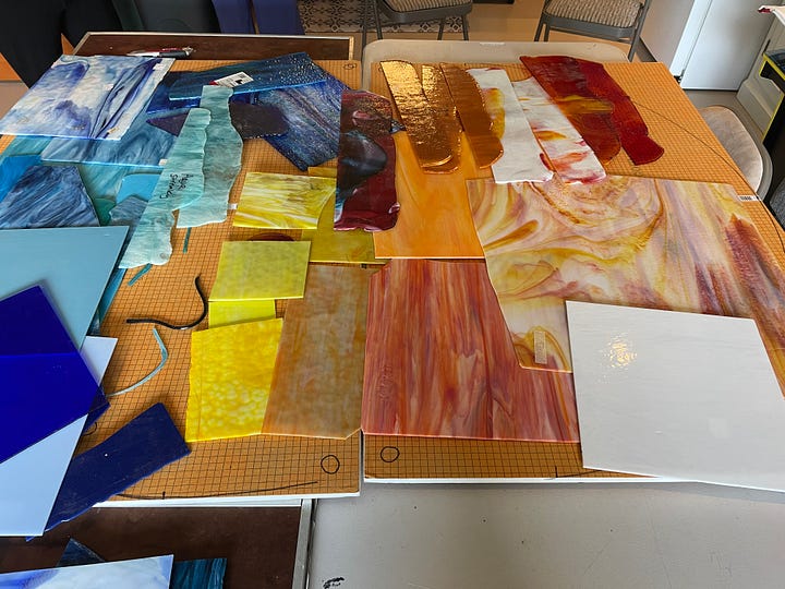 A color palette of glass