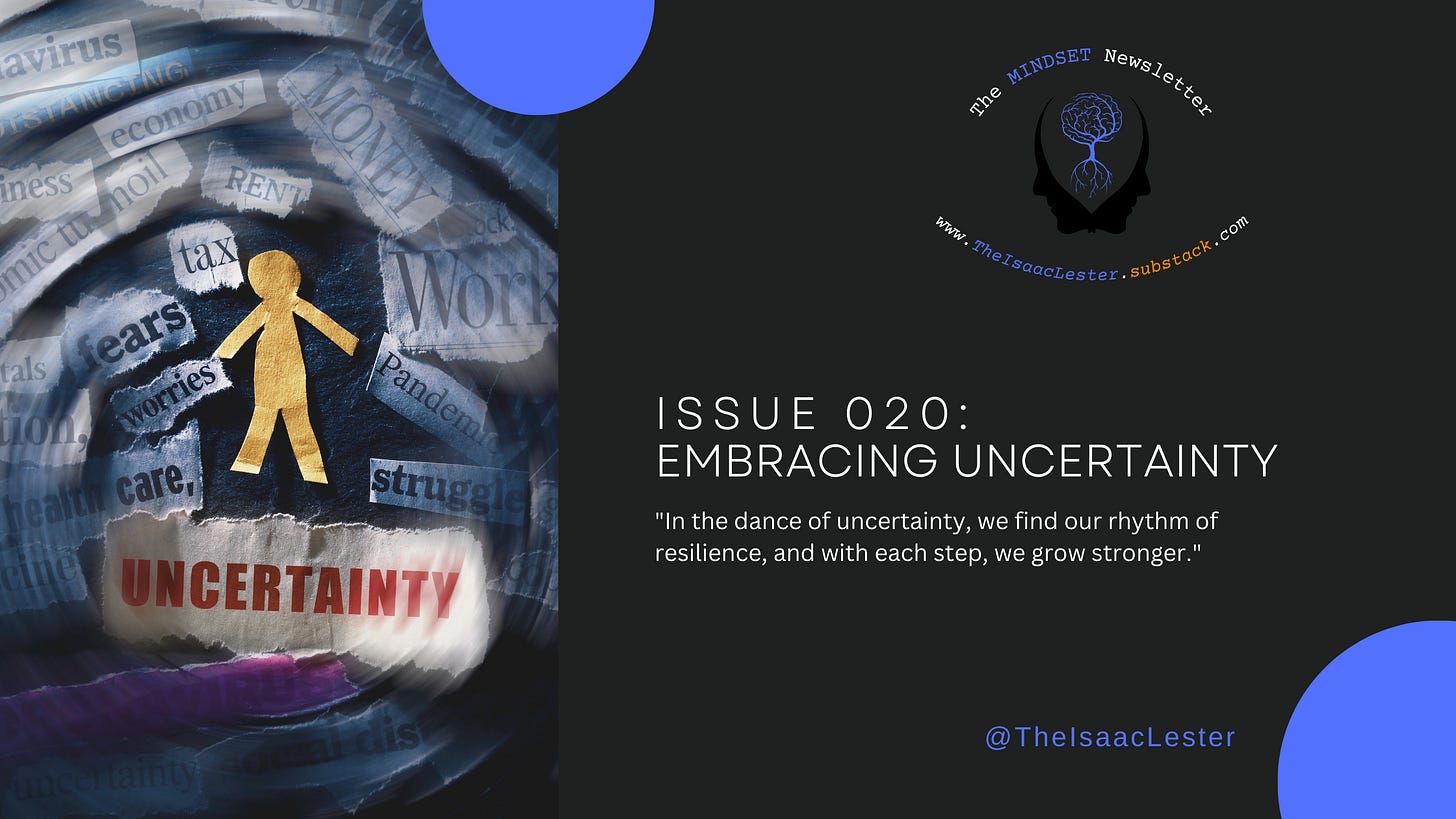 MINDSET Daily Issue 020 | Embracing Uncertainty MINDSET Daily Issue 020 | Embracing Uncertainty