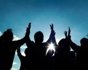 Lifting Hands In Praise