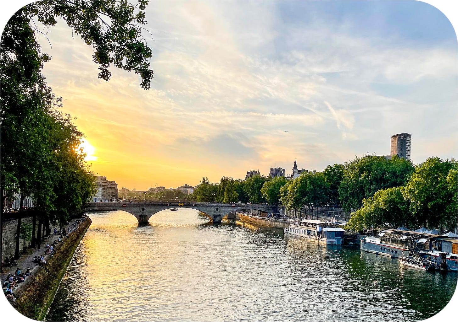 Sunset from the Ile Saint-Louis, Paris