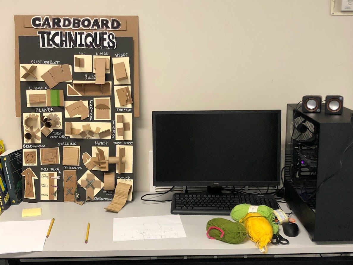 Cardboard technique board