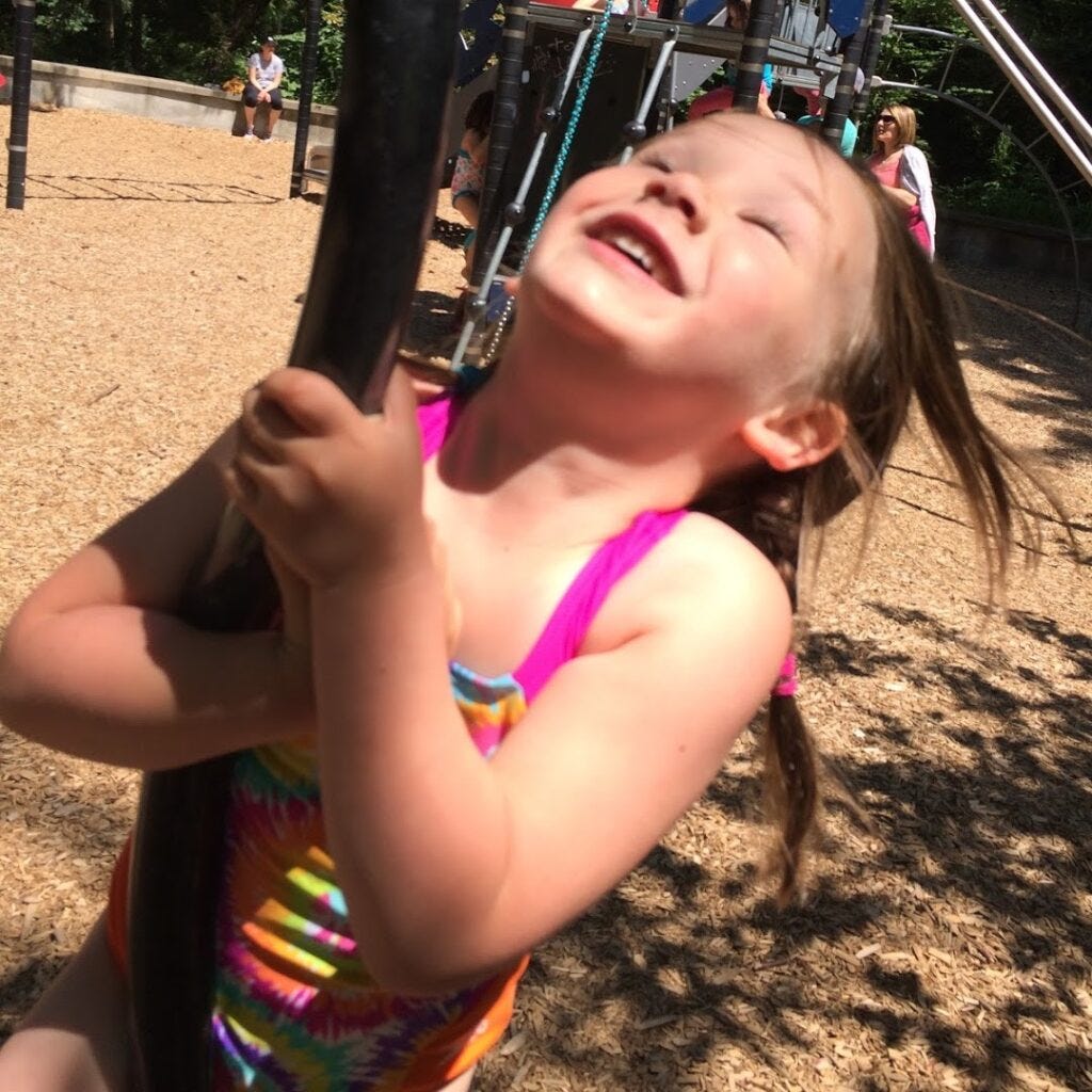 Etta on the playground