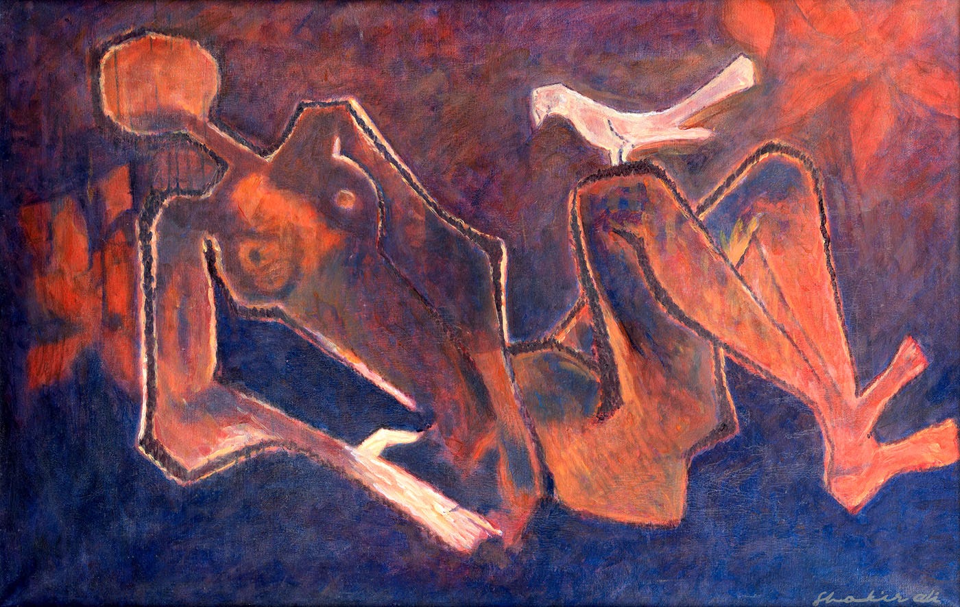 Shakir Ali Pakistan, 1914-1975 Oil on canvas 84 x 127cm