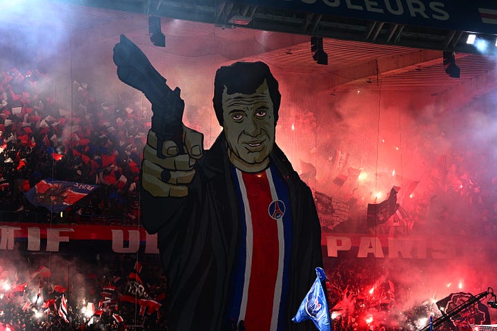 PSG gun tifo neo matrix Milan