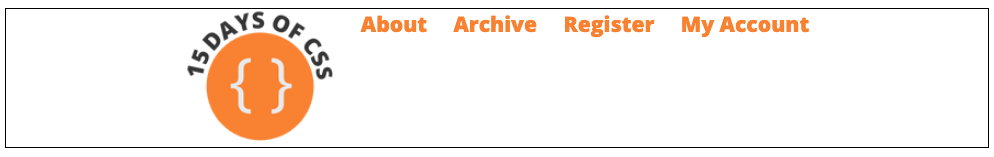 Navbar showing links aligned to the top of the logo.