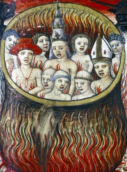 Boiled clergy. Livre de la Vigne nostre Seigneur, France ca. 1450-1470. Bodleian, MS. Douce 134, fol. 85r.
#medieval #MedievalArt Boiled clergy. Livre de la Vigne nostre Seigneur, France ca. 1450-1470. Bodleian, MS. Douce 134, fol. 85r.
#medieval #MedievalArt