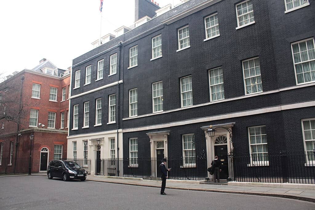 No. 10, Downing Street, Whitehall. No. 10, Downing Street, Whitehall. 