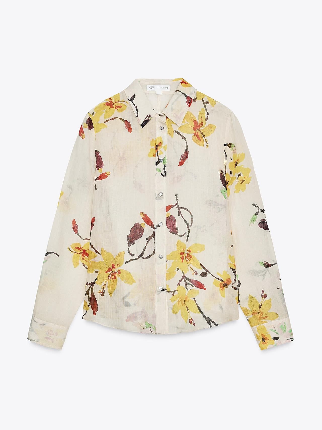 Ramie floral shirt zw collection