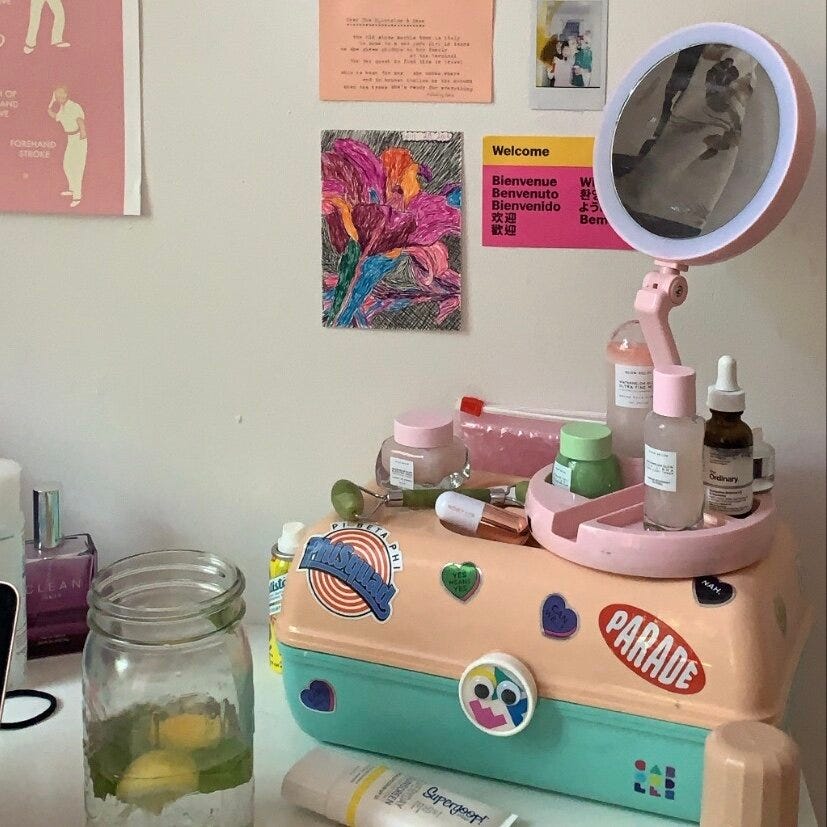 Working at Glow Recipe makes your desk look like this.