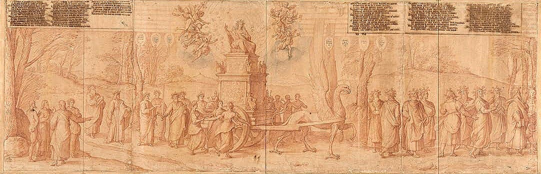 Terrestrial Paradise. The cart pulled by the griffin. Apparition of Beatrice
