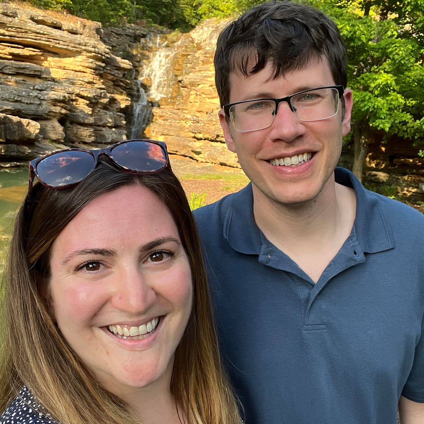 May be an image of 2 people and nature