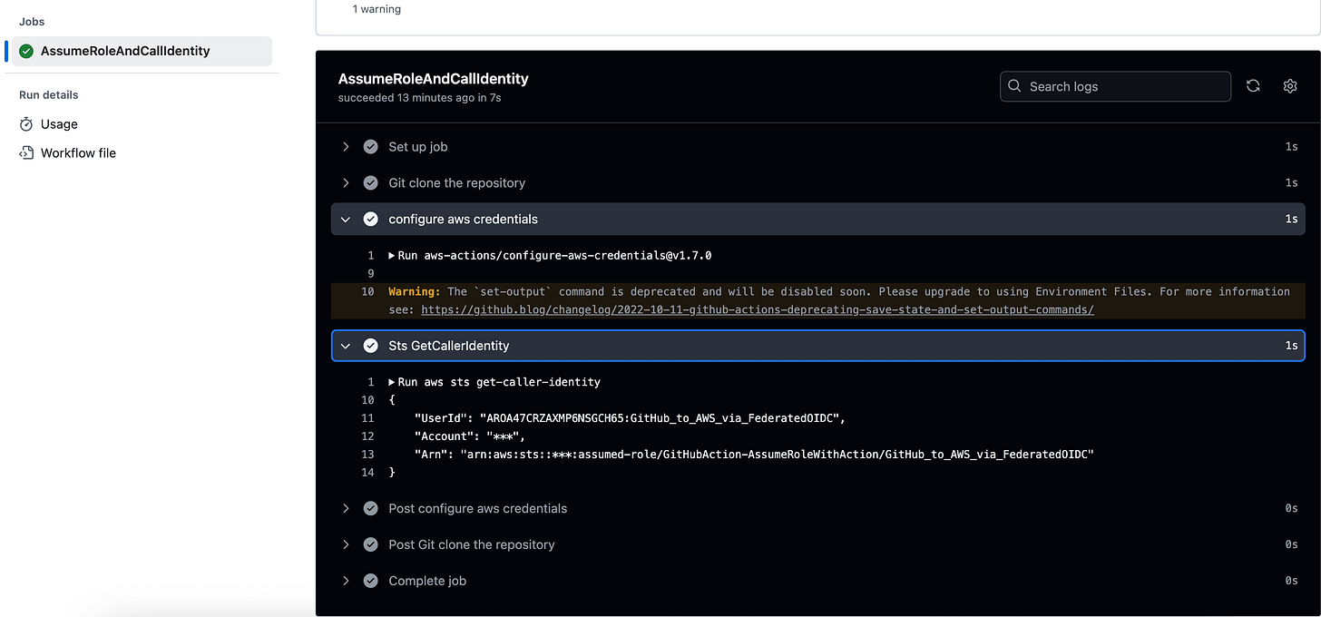 Use IAM roles to connect GitHub Actions to actions in AWS