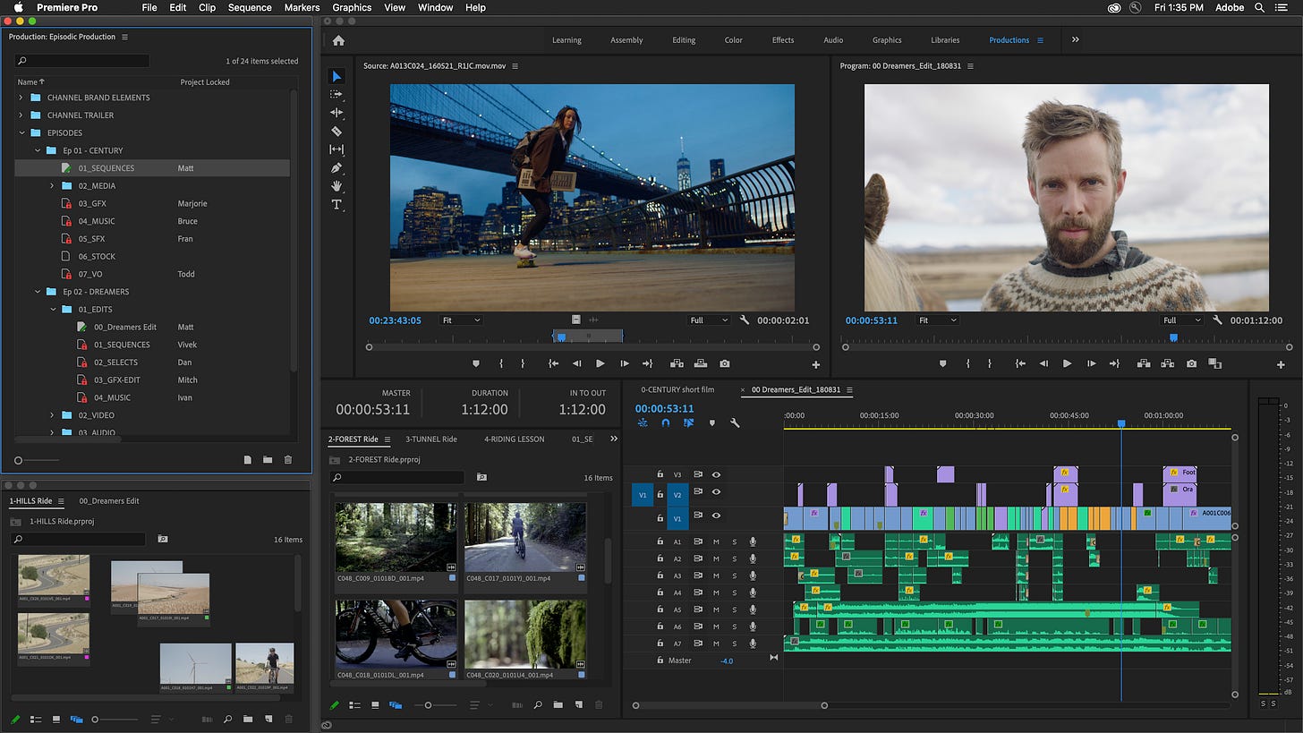 Adobe Premiere Pro 'Productions' Adds Management, Collaboration Tools