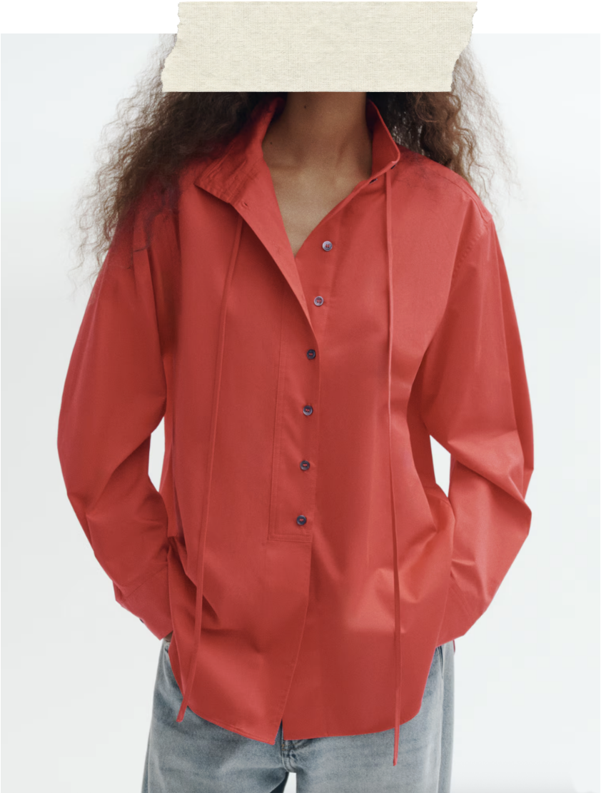red blouse