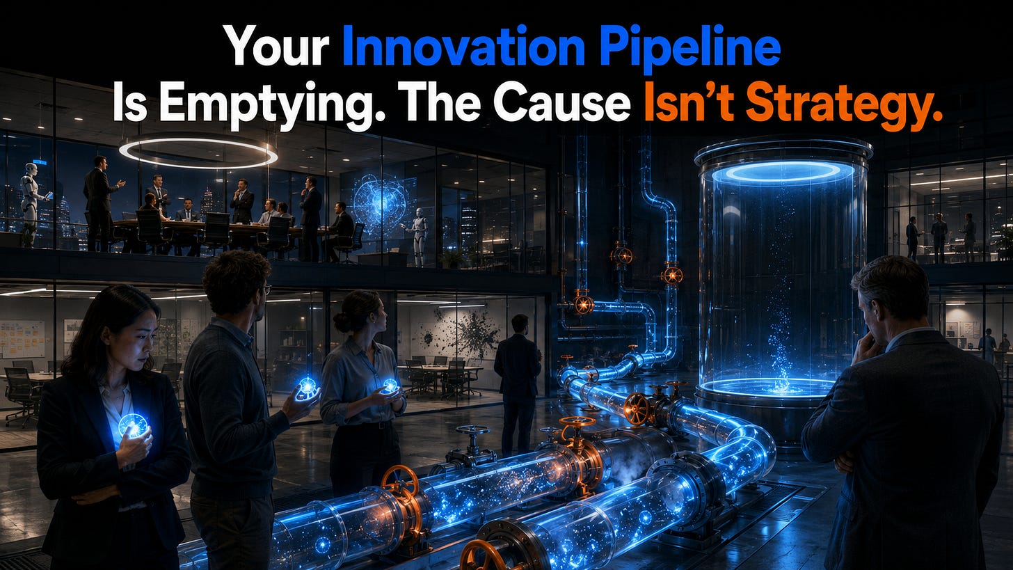 Your Innovation Pipeline Is Emptying. The Cause Isn't Strategy.