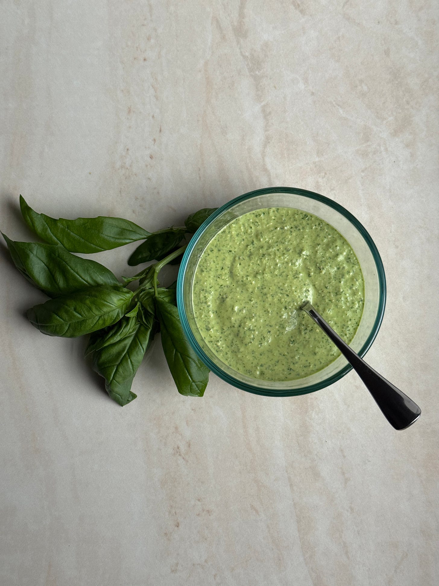 Vegan kale basil pesto