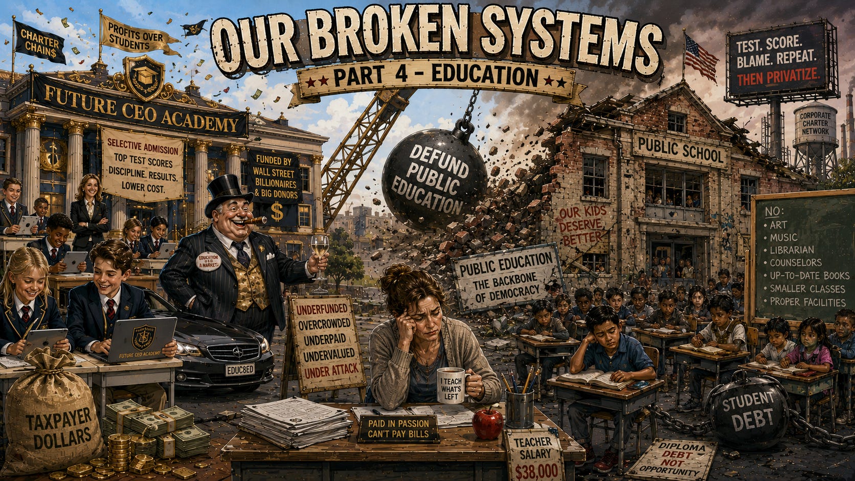 Our Broken Systems: Part 4 — Education: The Slow Murder of American Public Schools