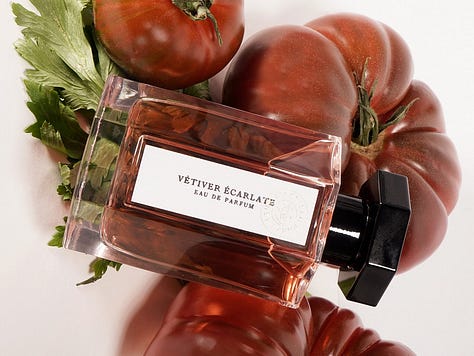 Neo Gourmand Fragrances: Tomato-leaf, pistachio, butter notes